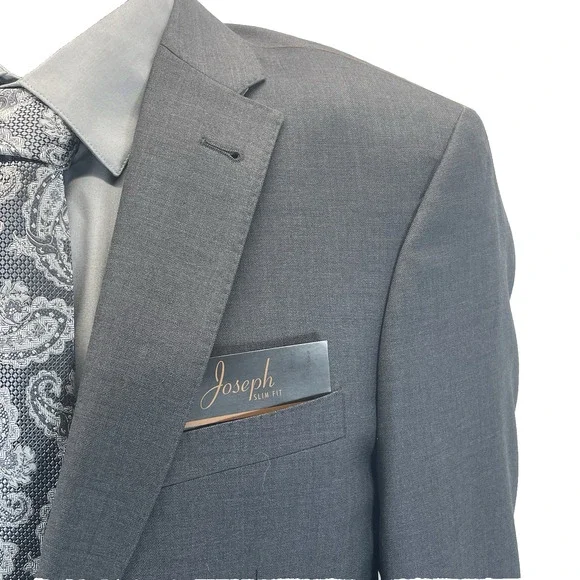NWT Joseph Jos. A. Bank Slim Fit Men 39L Gray Sport Coat Suit Jacket Blazer Wool
